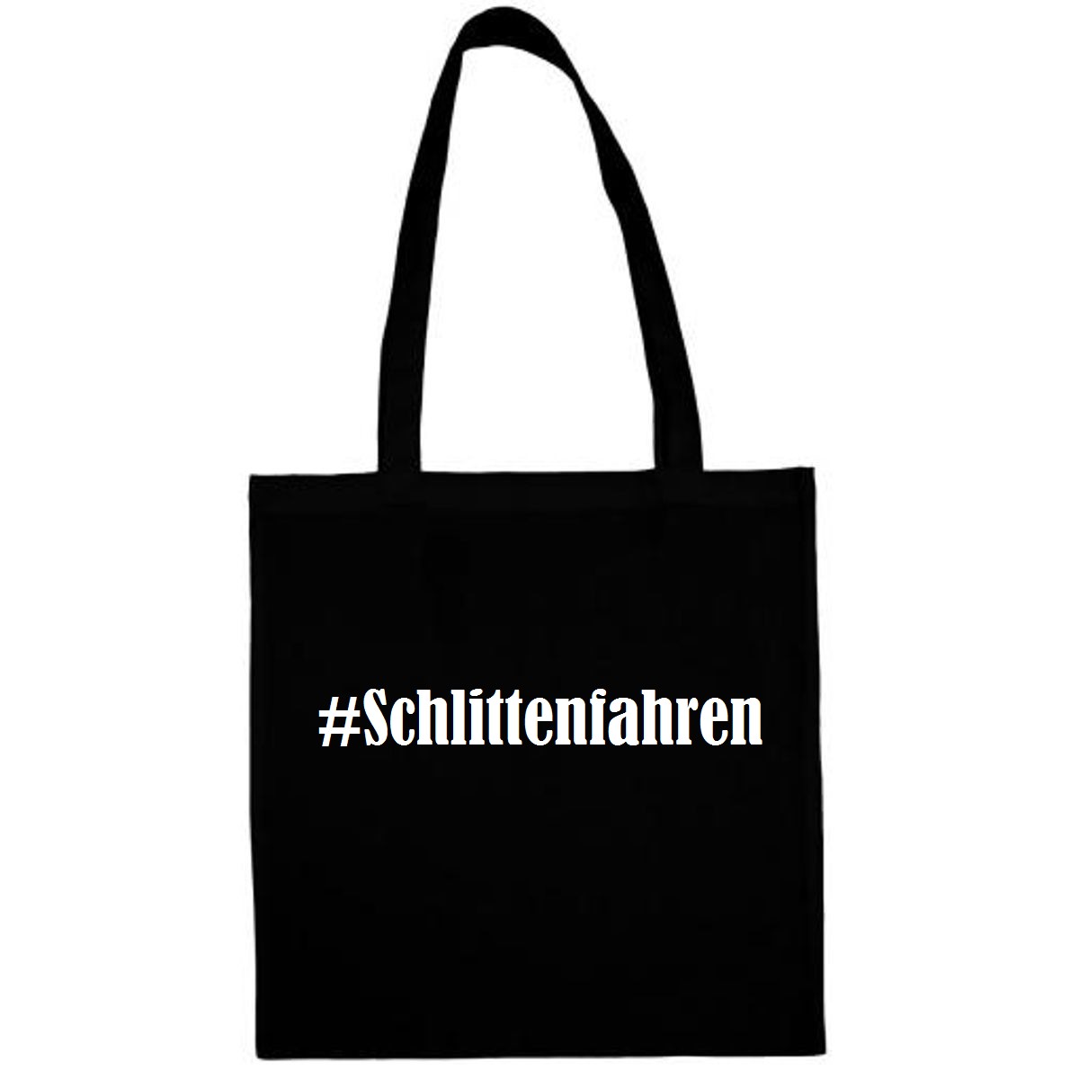 Tasche Beutel Baumwolltasche #Schlittenfahren Hashtag Einkaufstasche Schulbeutel - Bild 7 von 12